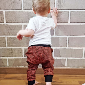 Pantalón infantil Leopardo Granate